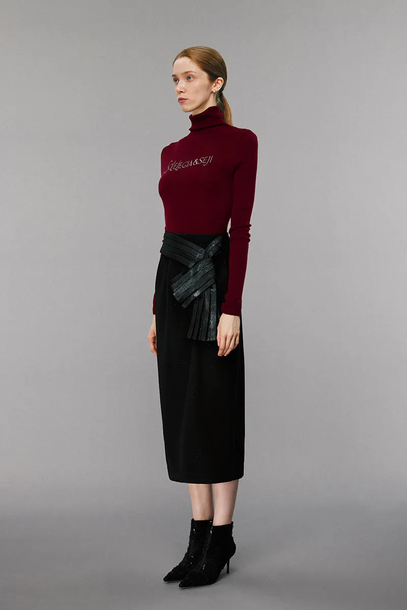 Knotted Midi Skirt