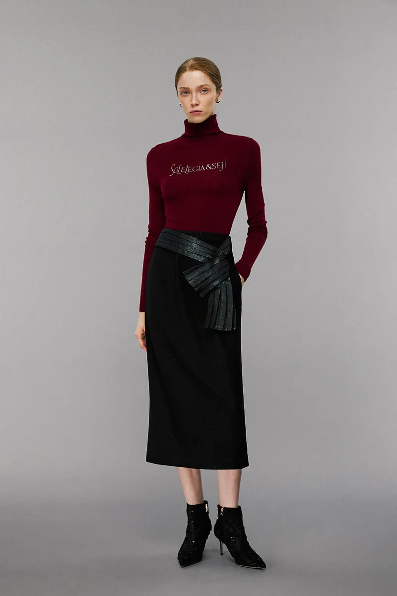 Knotted Midi Skirt