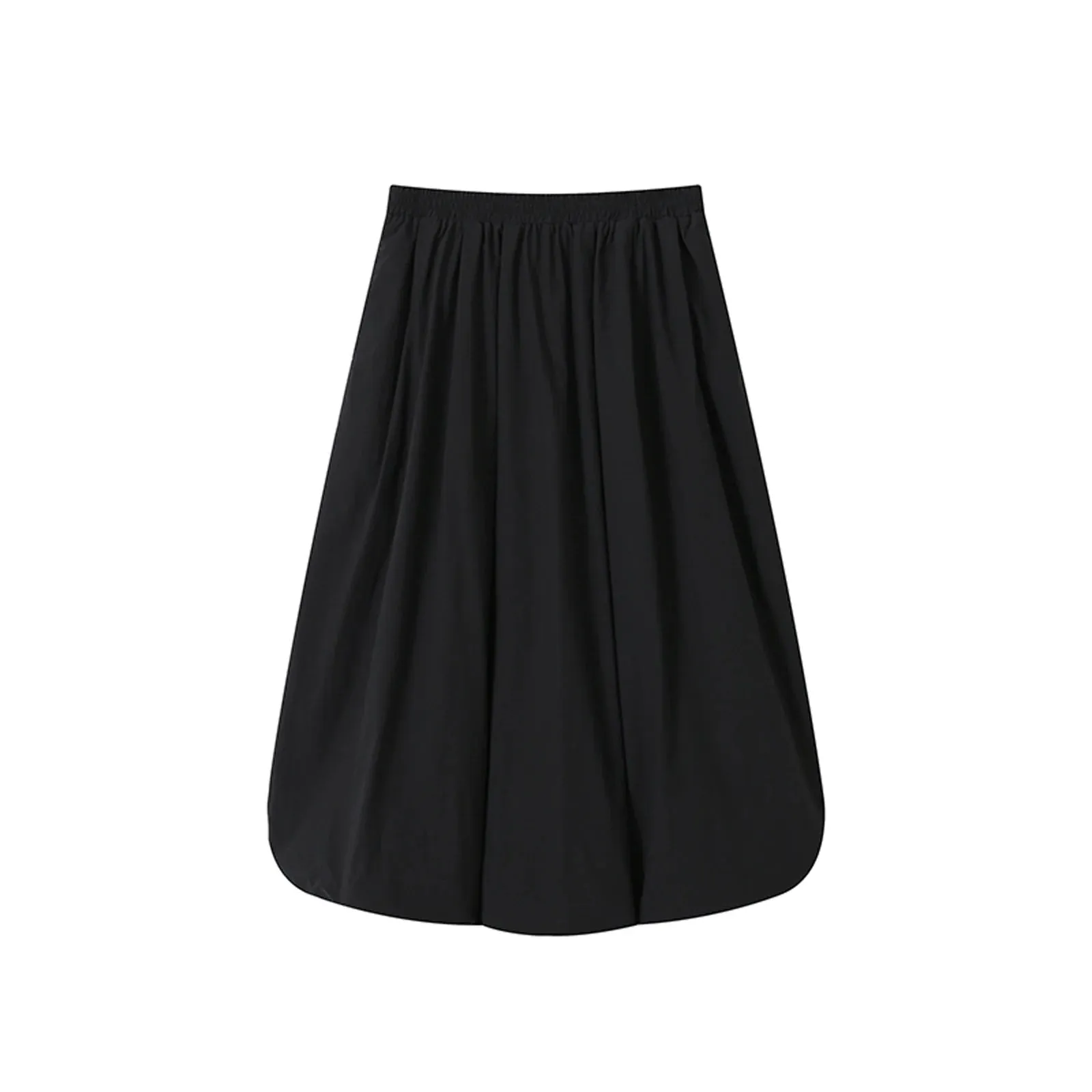 LVSANW Long Skirt Women Elegant Solid Elastic Waist A-line Vintage Korean Fashion Loose Balloon Maxi Skirt Casual Y2K Streetwear