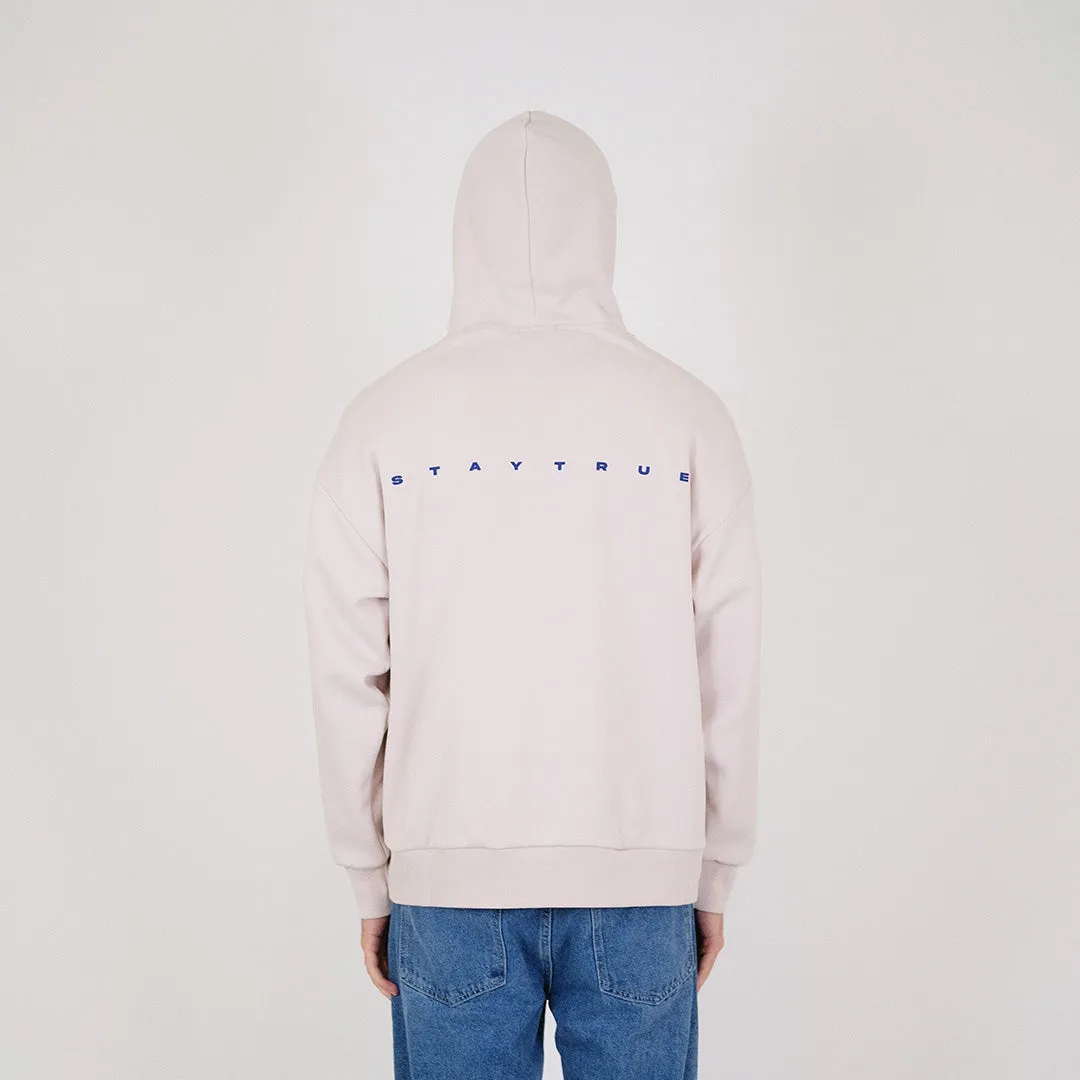 Men Printed Oversized Hoodie - Sand - SM2401009A
