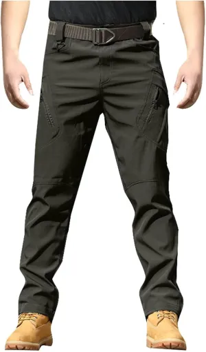 Mens Lightweight Cargo Tactical Pants Straight Leg Athletic Joggers Relaxed Fit Overalls Hiking Work Trousers