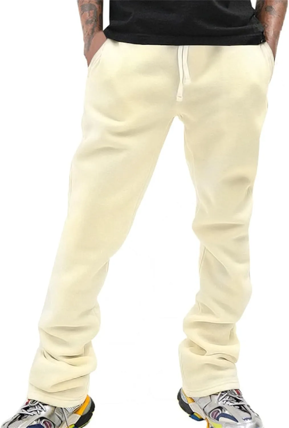 Men's Relaxed Fit Sweatpants Mens Fashion Joggers Sports Pants Casual Cotton Cargo Pants Gym Sweatpants Work Pants