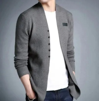 Men's Slim Fit Professional Cardigan with Buttons