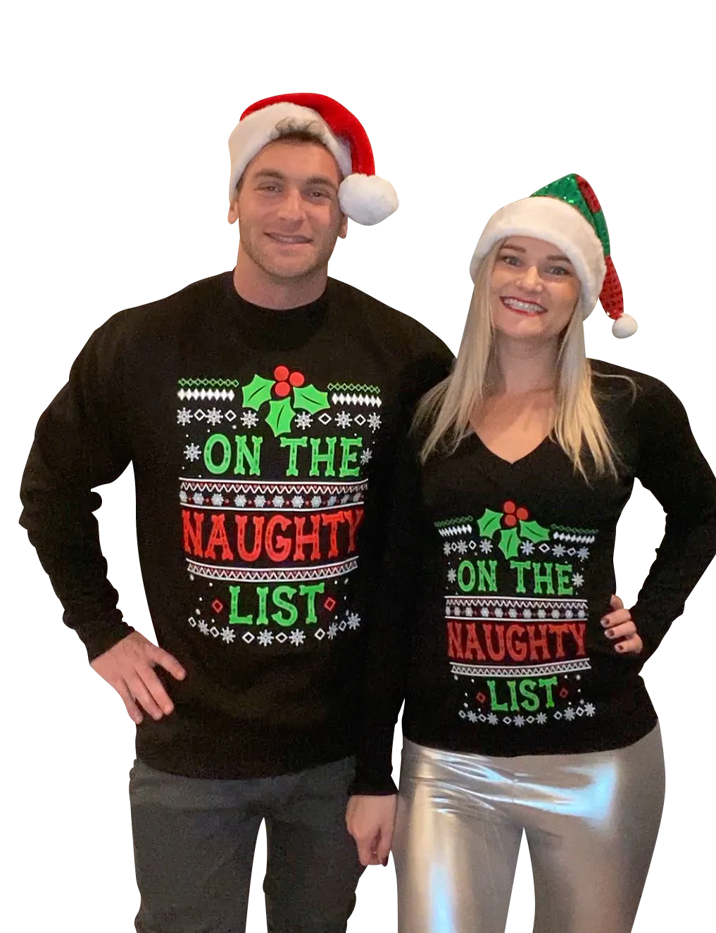 Mens Ugly Christmas Sweater: On the Naughty List Christmas Sweater PRESALE