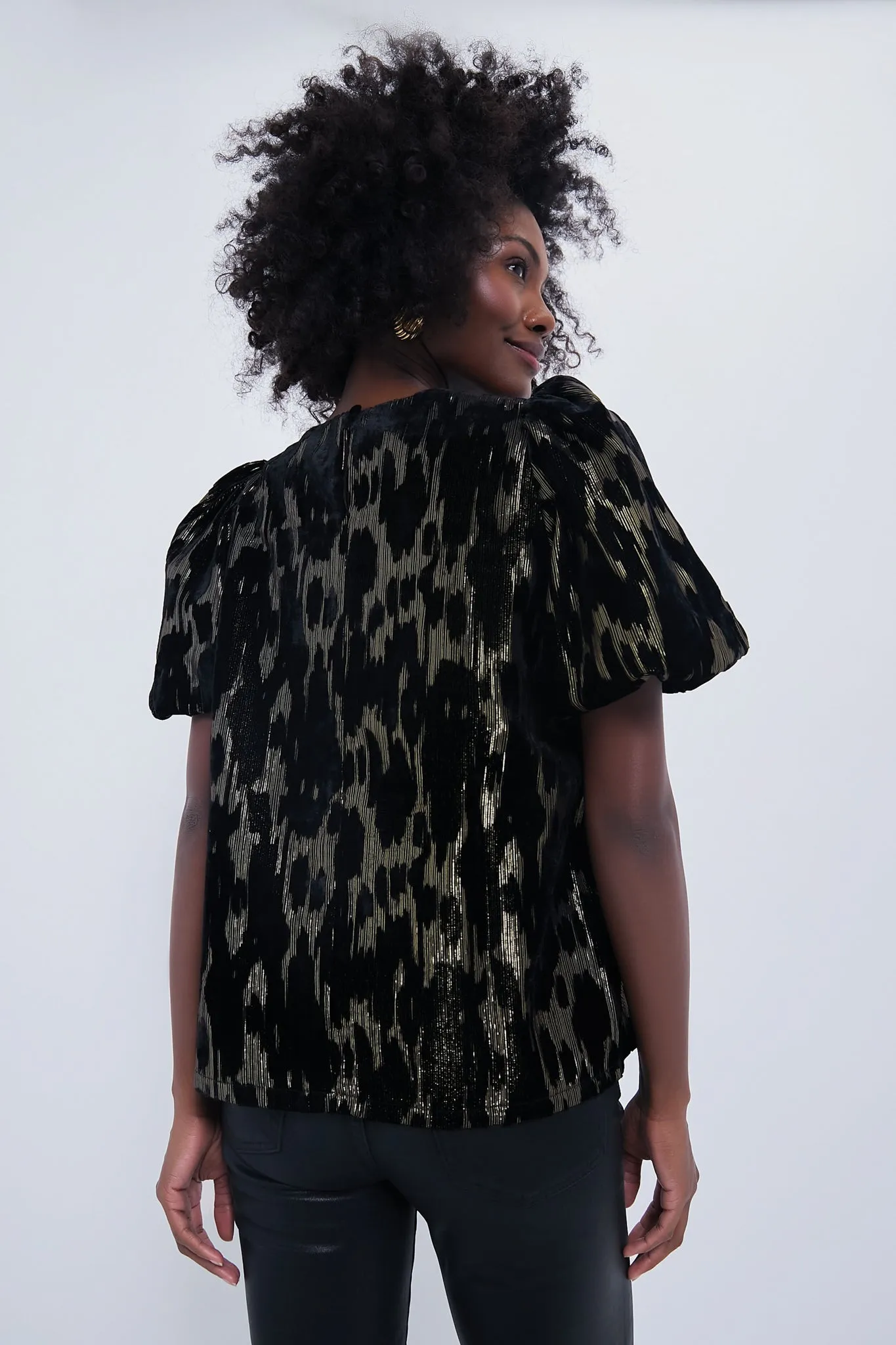 Metallic Velvet Burnout Lyla Blouse