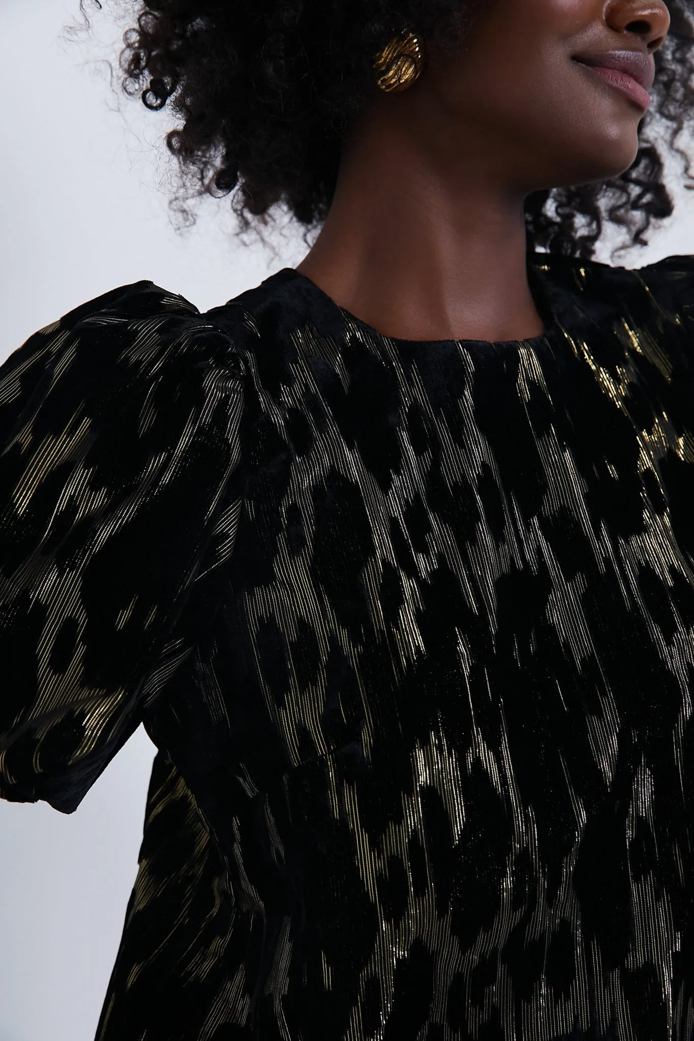 Metallic Velvet Burnout Lyla Blouse