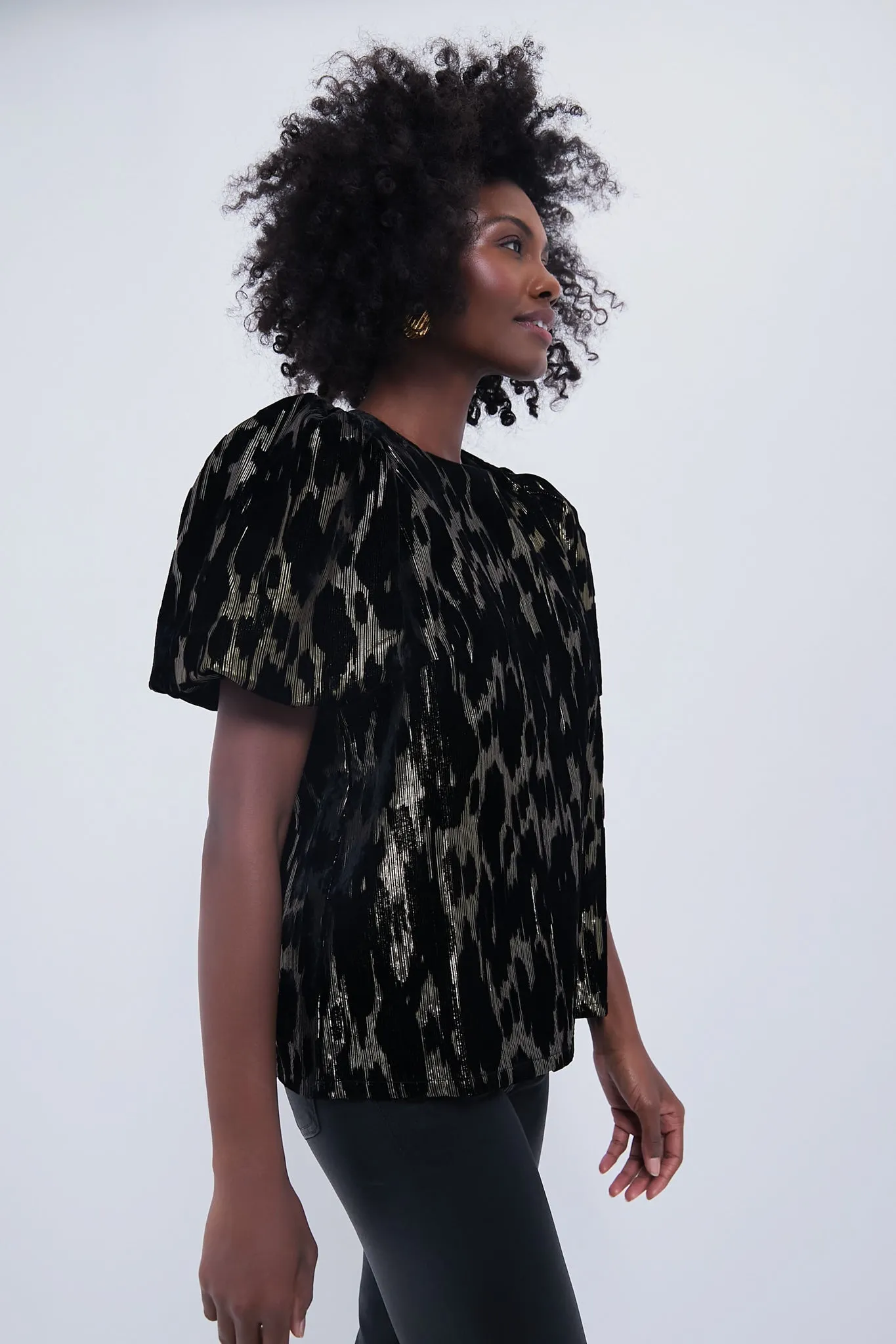 Metallic Velvet Burnout Lyla Blouse