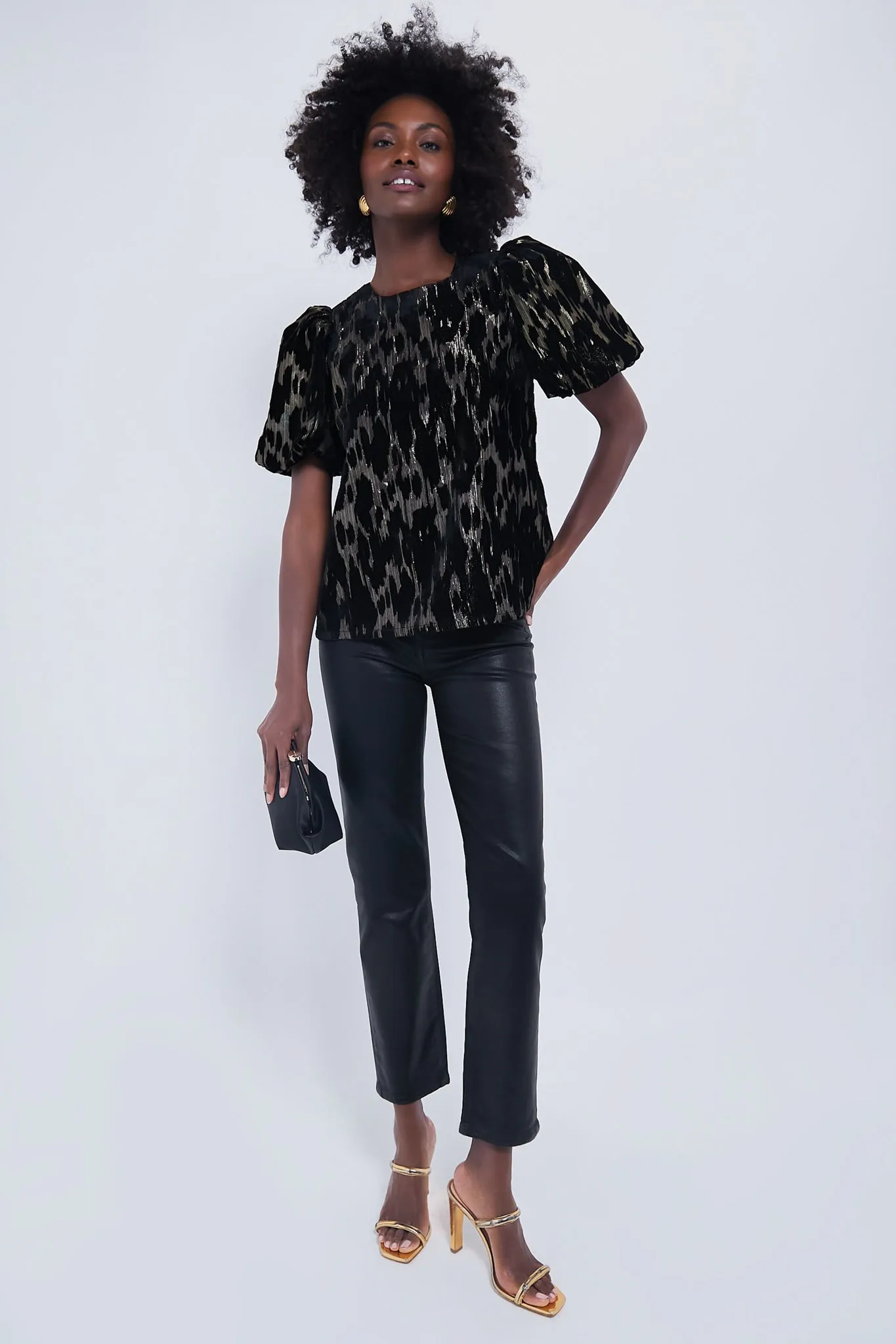 Metallic Velvet Burnout Lyla Blouse