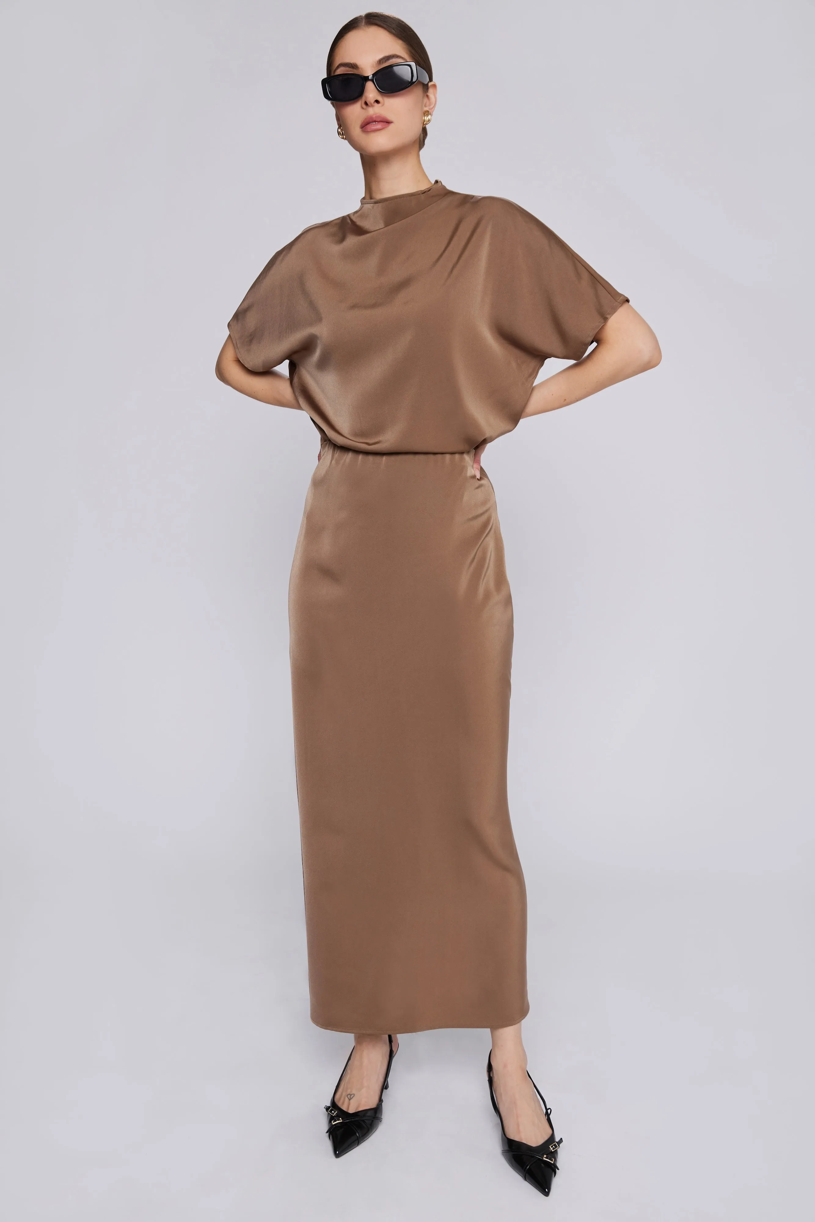 Mila Batwing Top Latte
