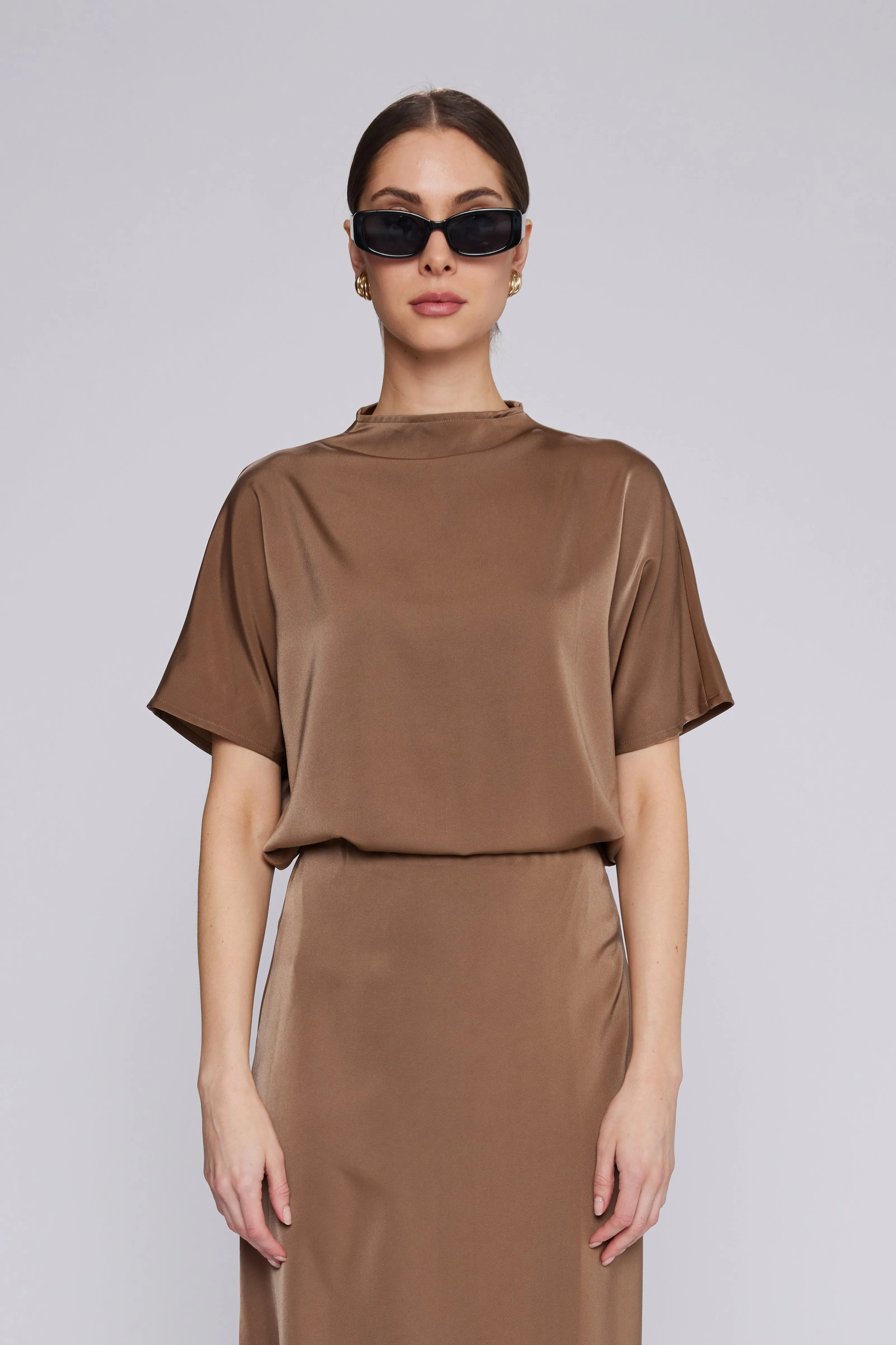 Mila Batwing Top Latte