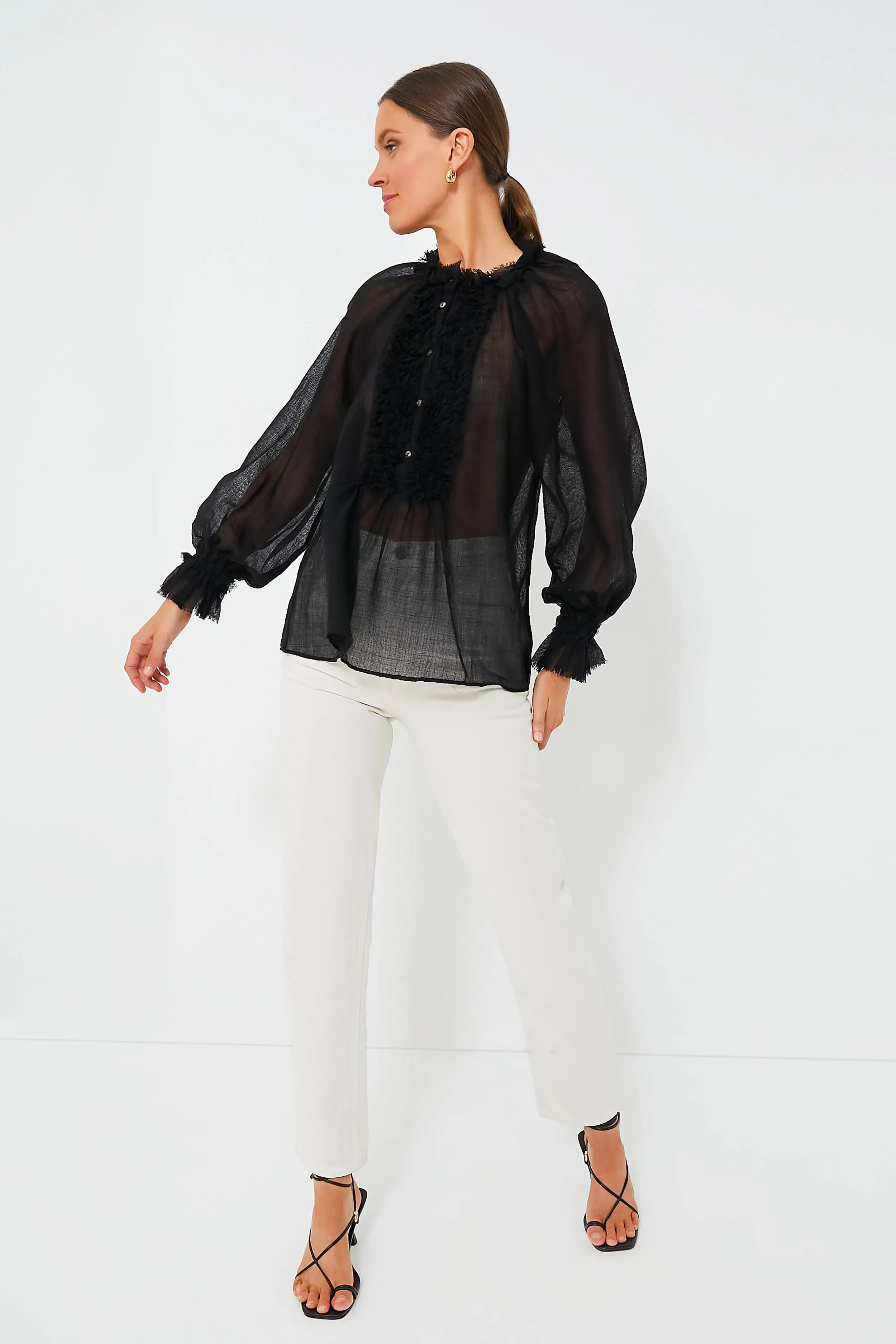 Noir Bardot Blouse