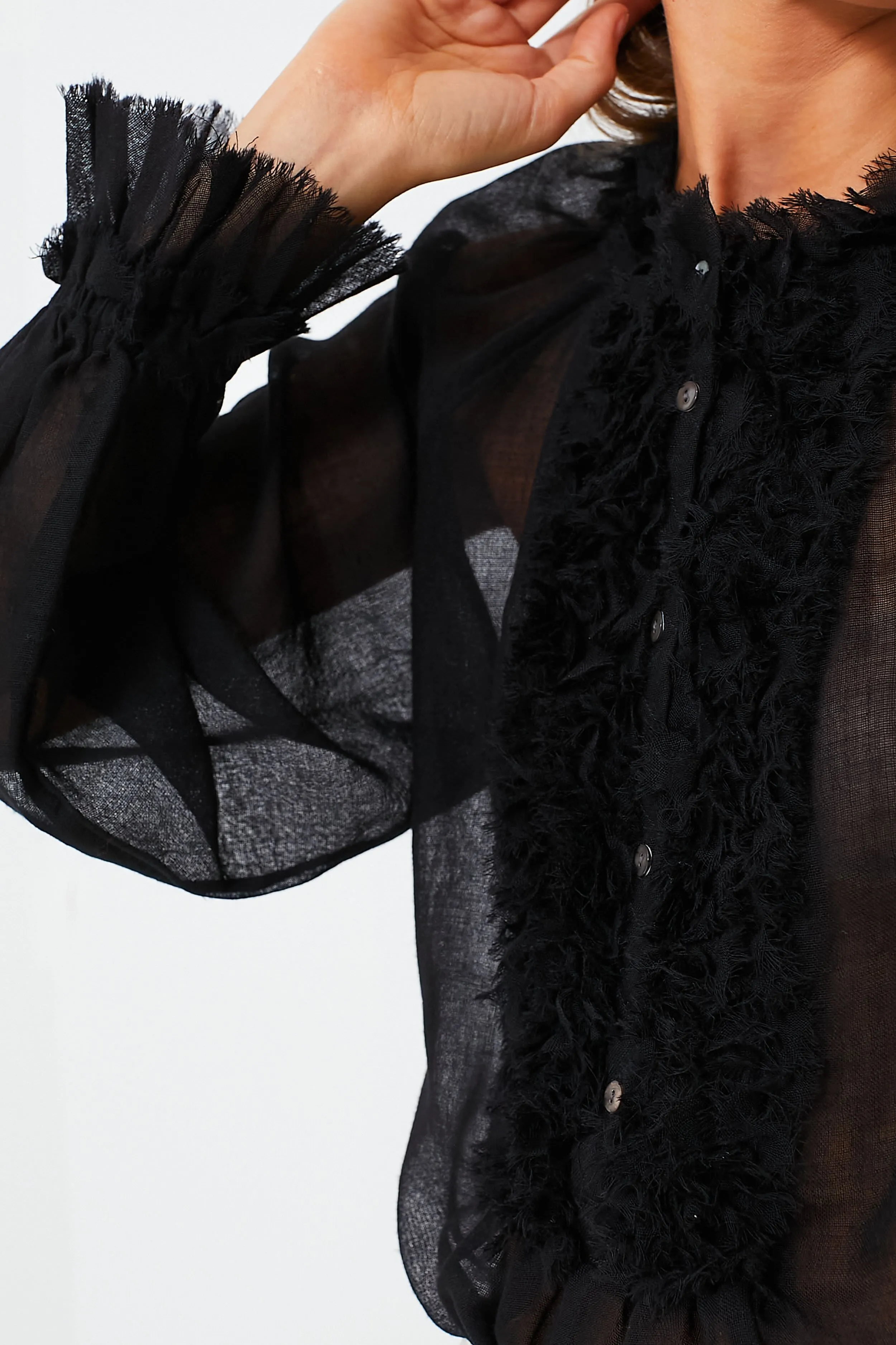 Noir Bardot Blouse