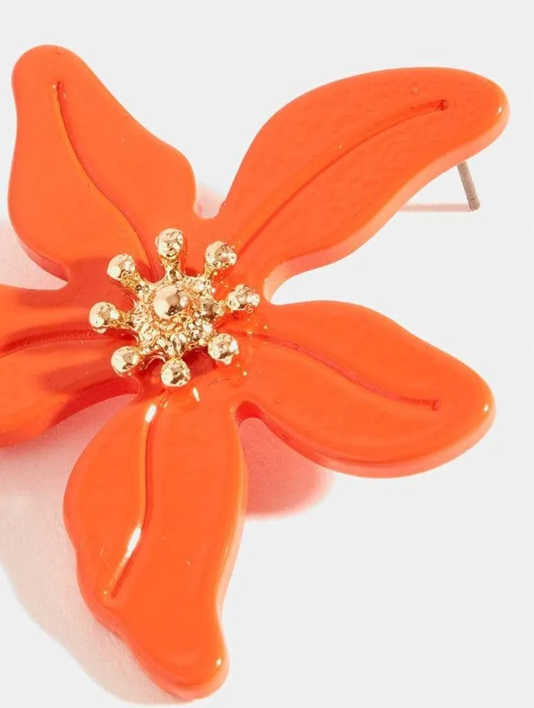 Red Hibiscus Earrings
