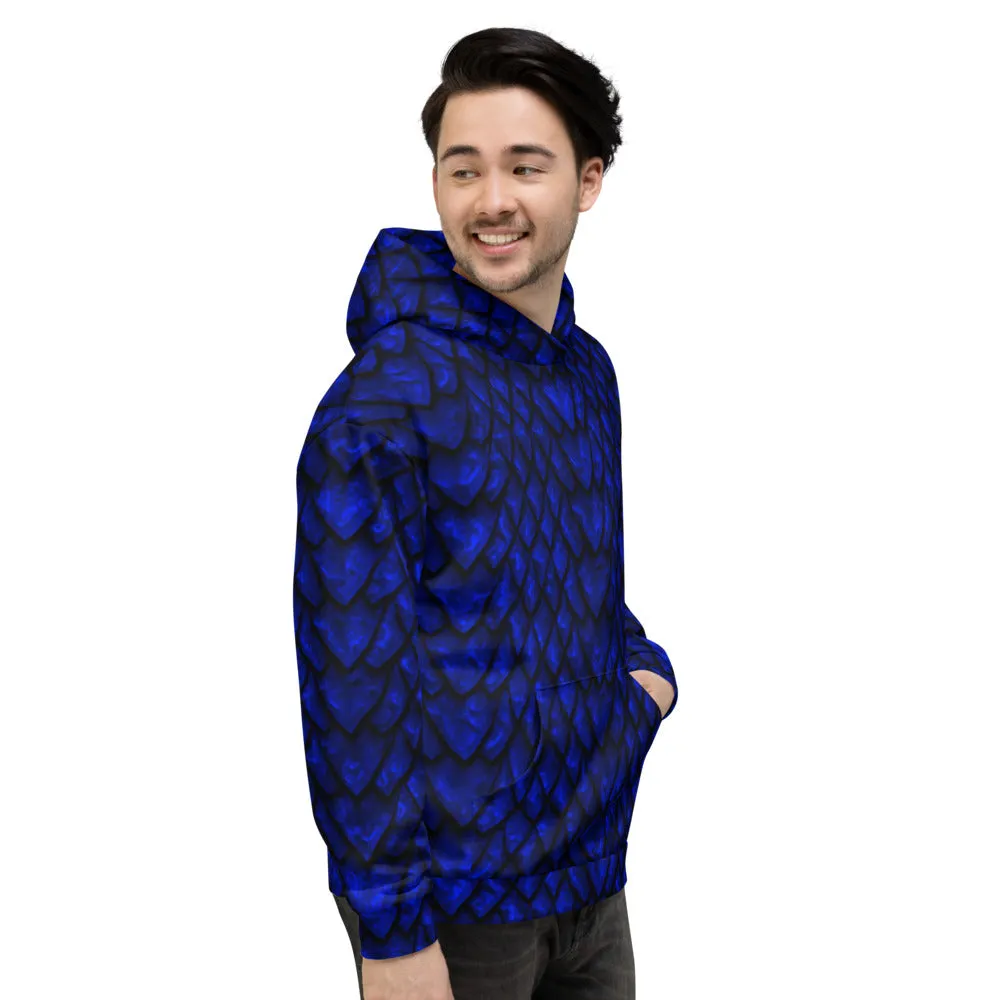 Sapphire Dragon Scale Unisex Hoodie