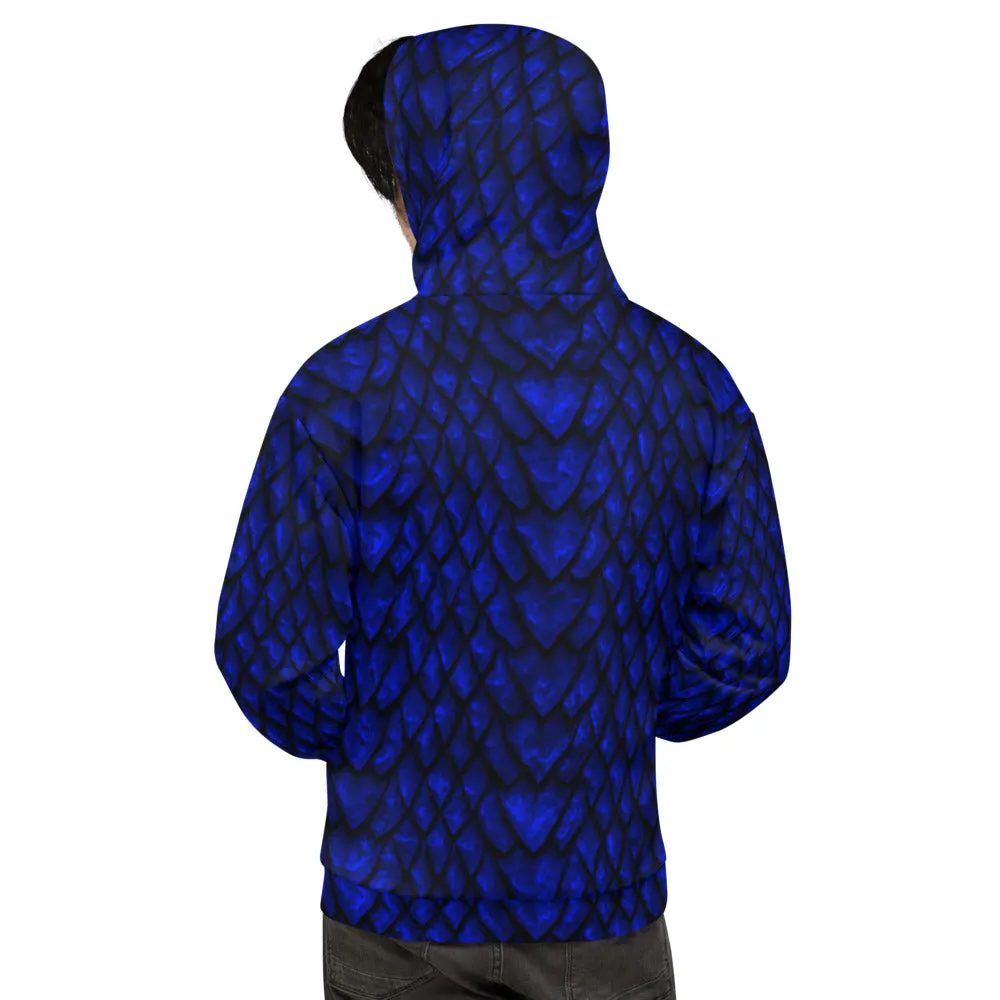 Sapphire Dragon Scale Unisex Hoodie