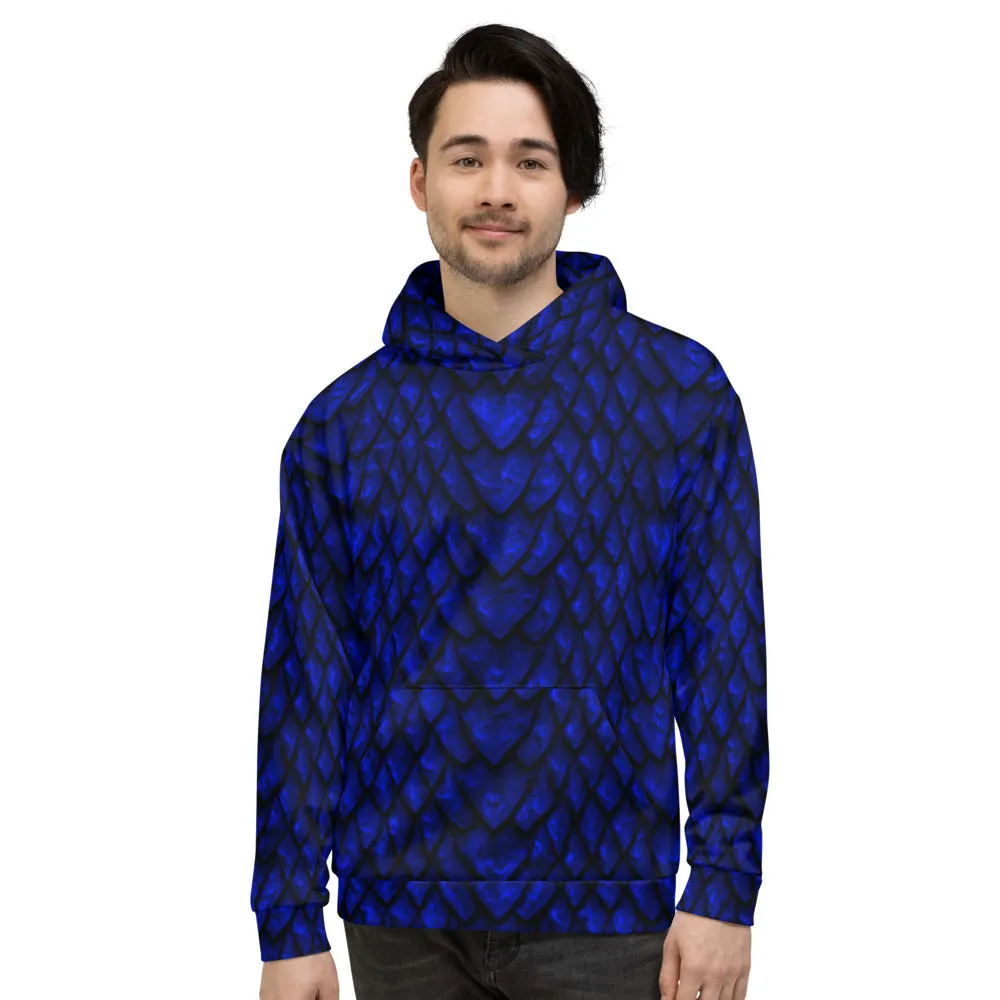Sapphire Dragon Scale Unisex Hoodie