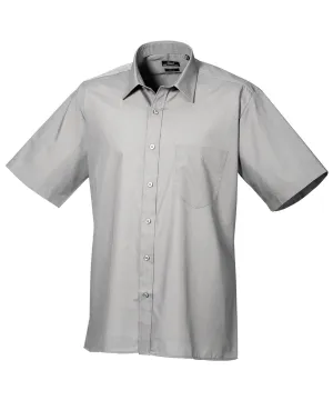 Short sleeve poplin shirt | Silver*
