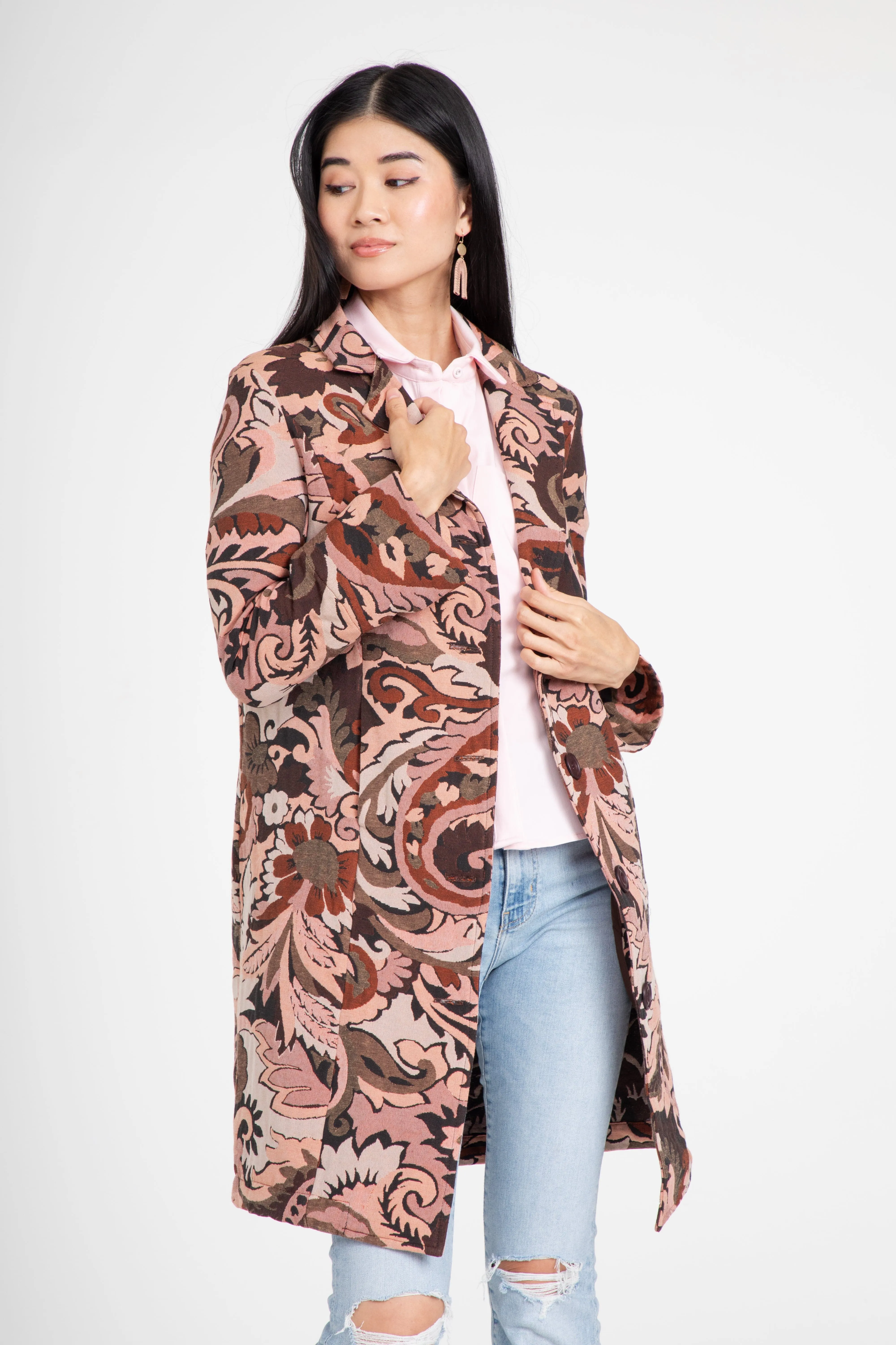Silas Coat – Henna Paisley