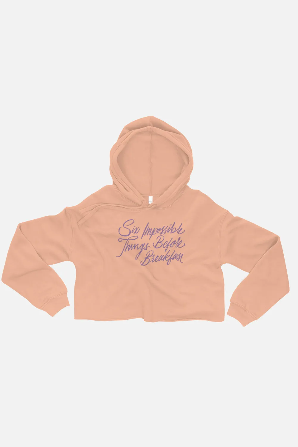 Six Impossible Things Fitted Crop Hoodie | Alice in Wonderland