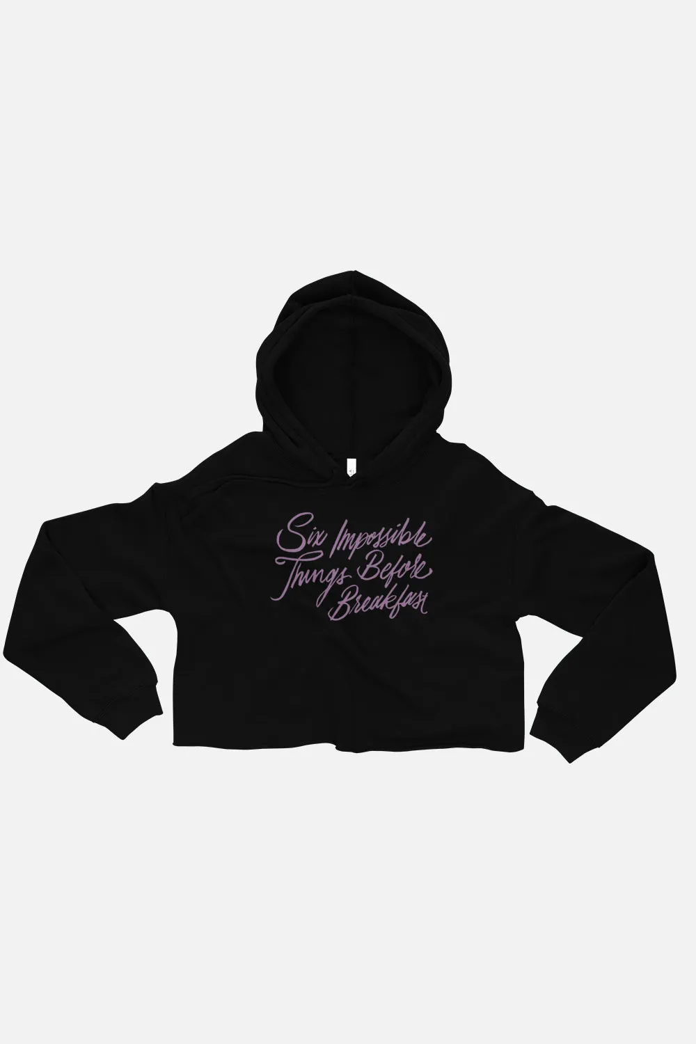 Six Impossible Things Fitted Crop Hoodie | Alice in Wonderland