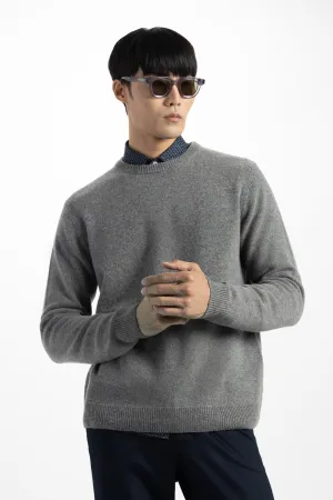 Soft Cloth Crewneck Sweater in Merino Jersey - Worsted