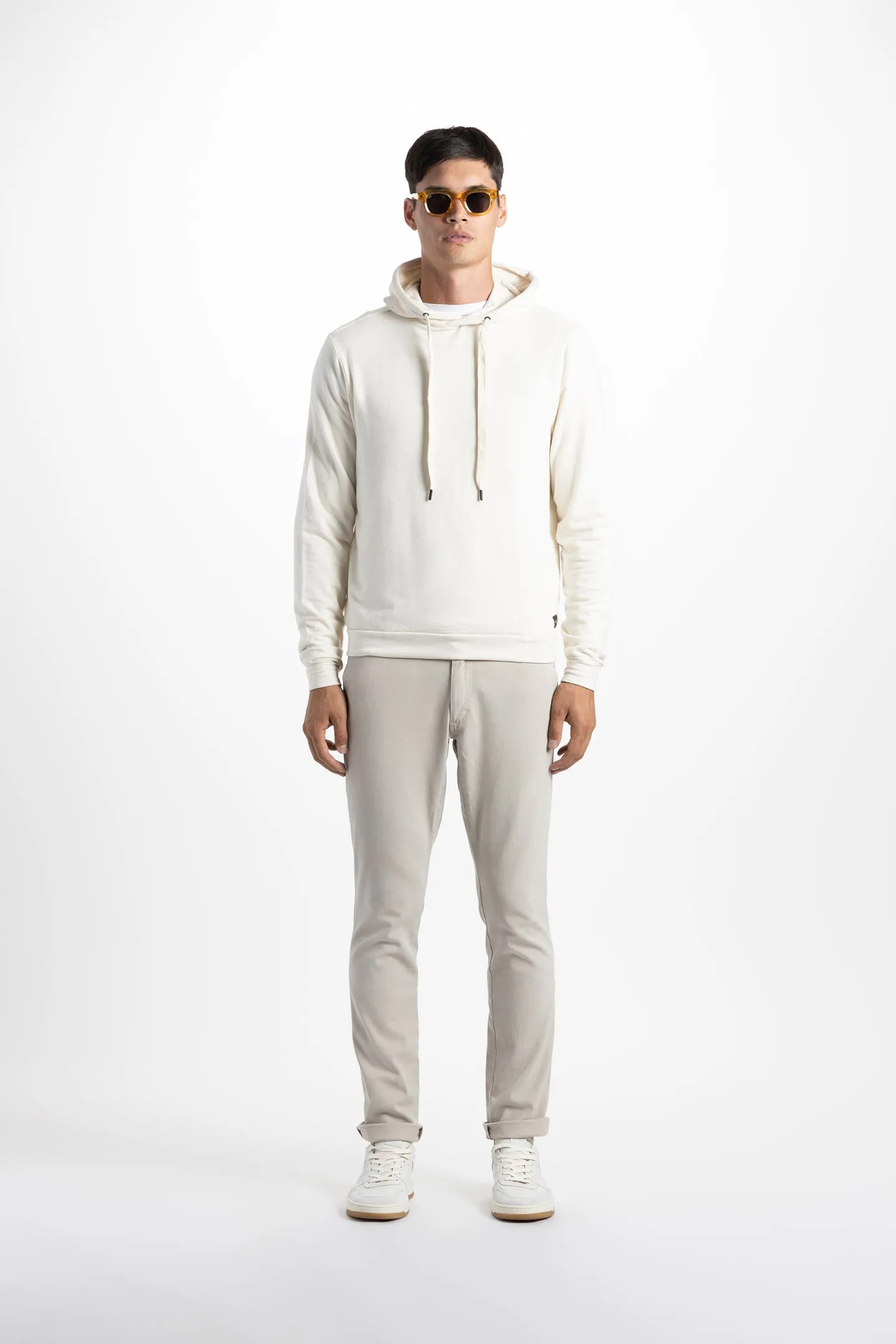 Soft Cloth Hollywood Hoodie in Japanese Stretch Terry - Natural