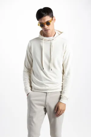 Soft Cloth Hollywood Hoodie in Japanese Stretch Terry - Natural