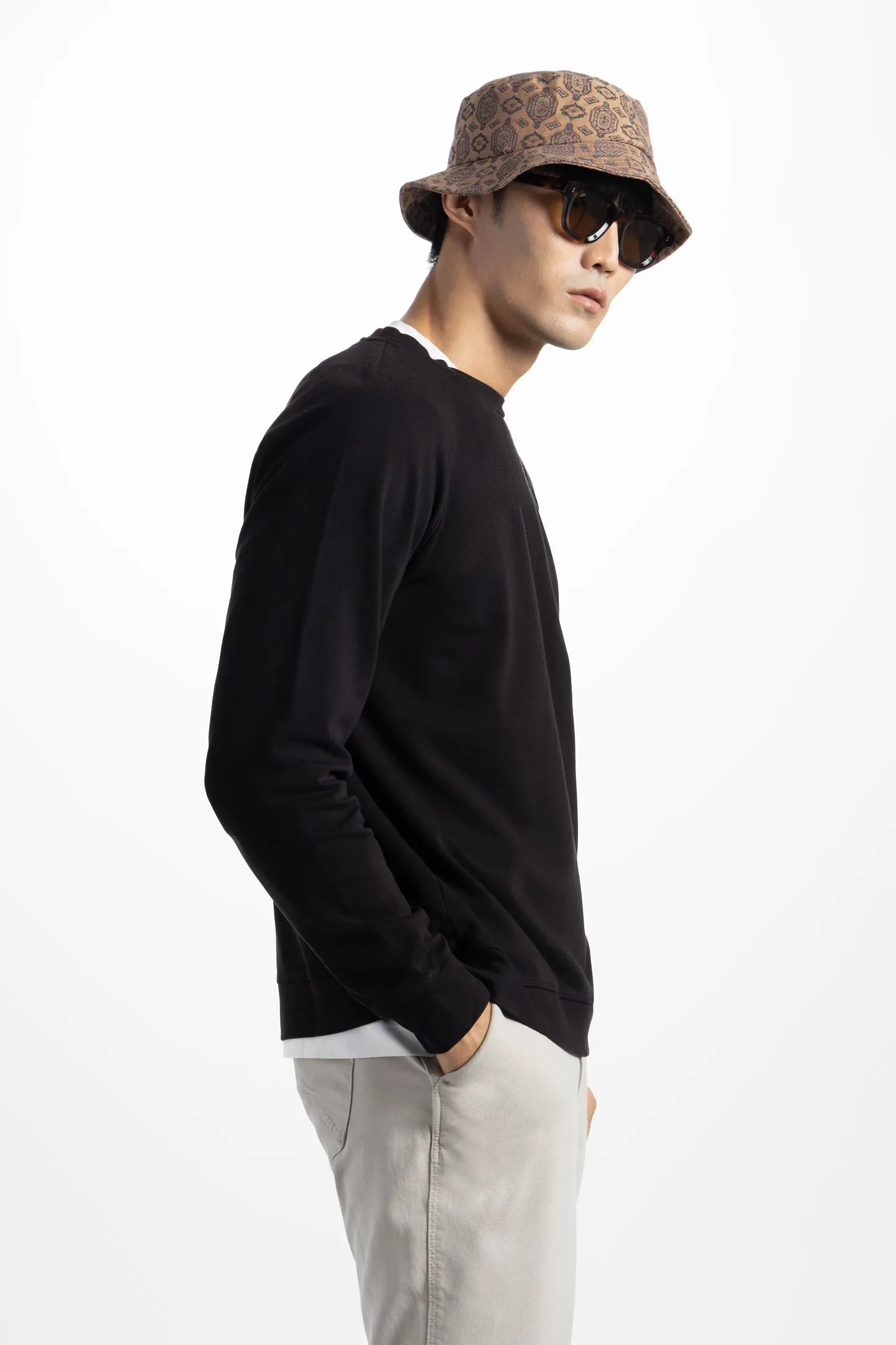 Soft Cloth Stingray Sweatshirt in Luxe Japanese Jersey - Indigo
