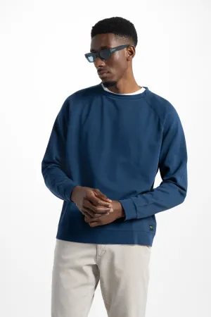 Soft Cloth Stingray Sweatshirt in Luxe Japanese Jersey - Indigo