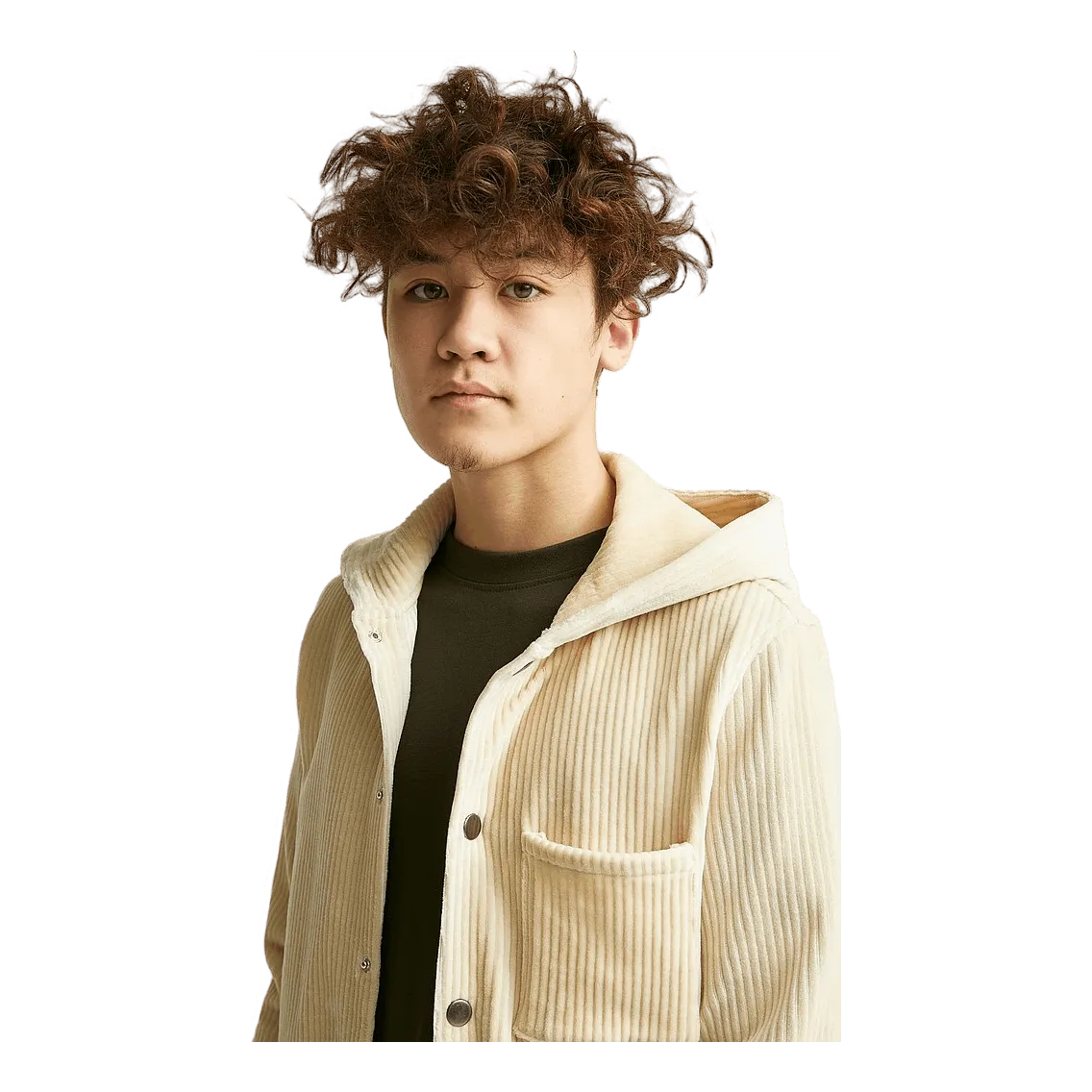 Soft Cord Shirt Beige
