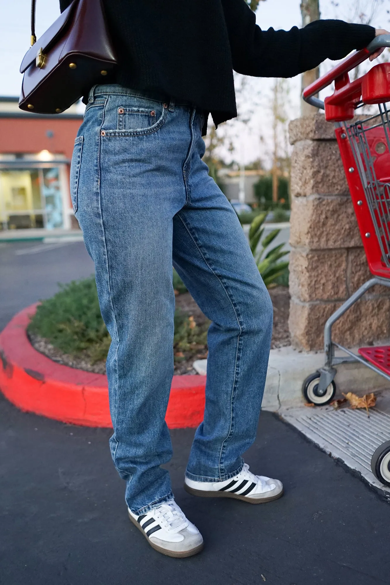 Stella High Rise 90's Straight Jeans - Dark Blue Carbon