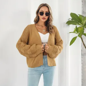 Stella Marie Cardigan | Langer Woll-Cardigan mit Faltenärmeln für Damen
