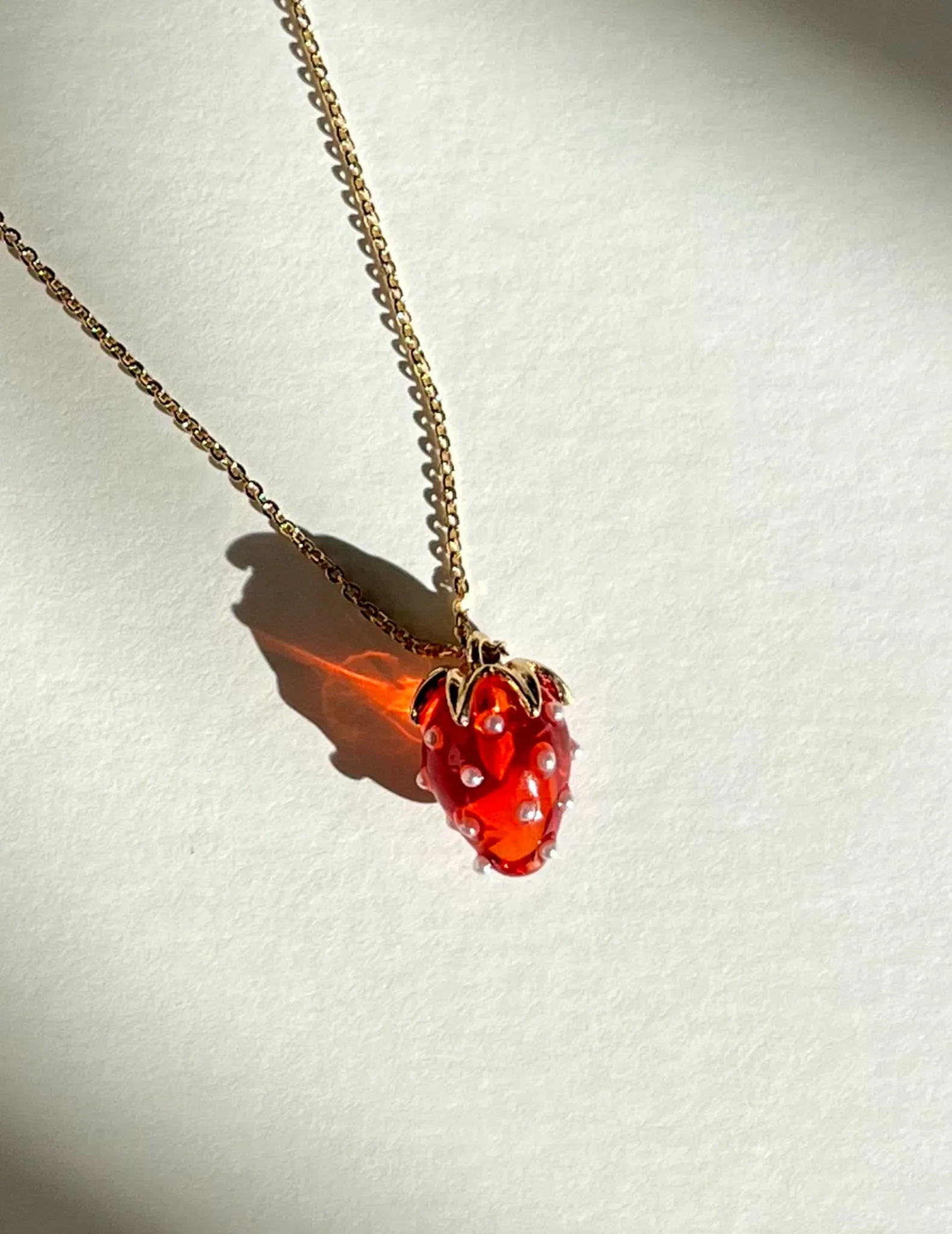 Strawberry Fields Resin Charm Necklace