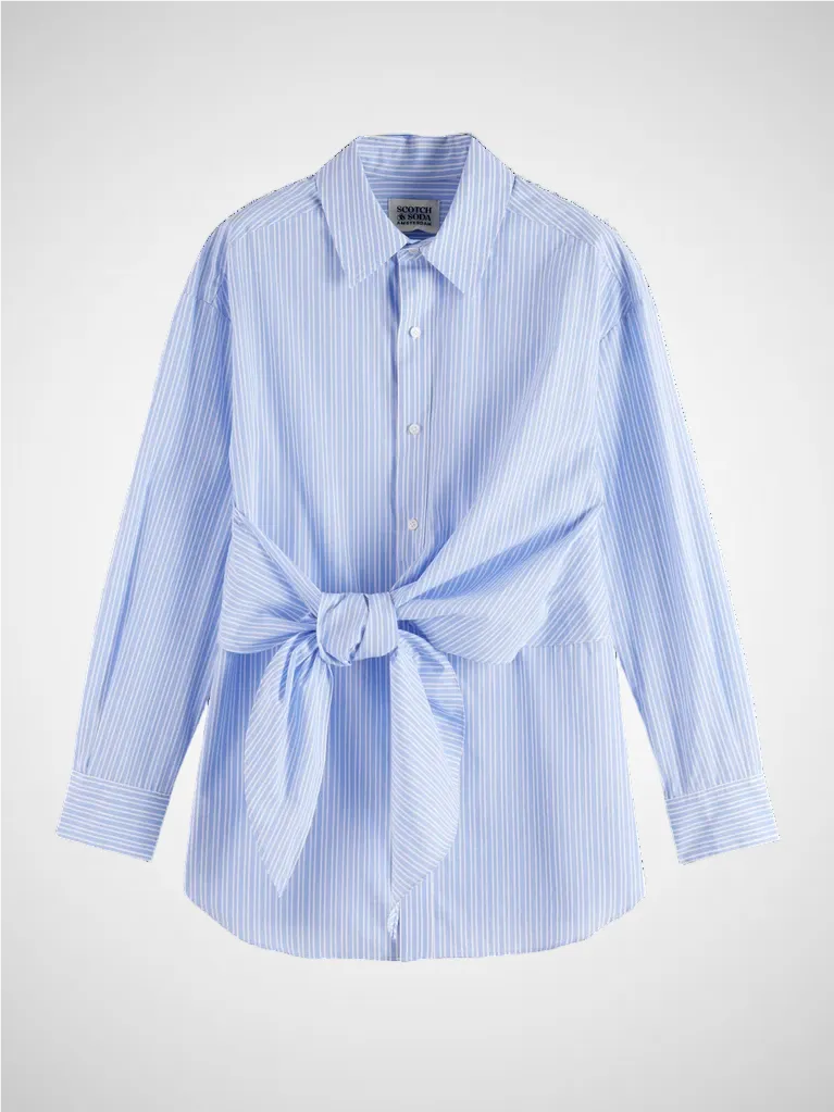 Striped Knotted Shirt