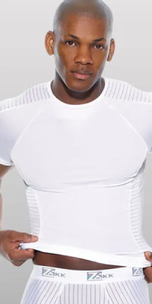 Striped Lycra & Microfiber T-Shirt Closeout