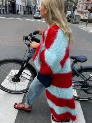 Sue | Oversized Fluffy Long Cardigan