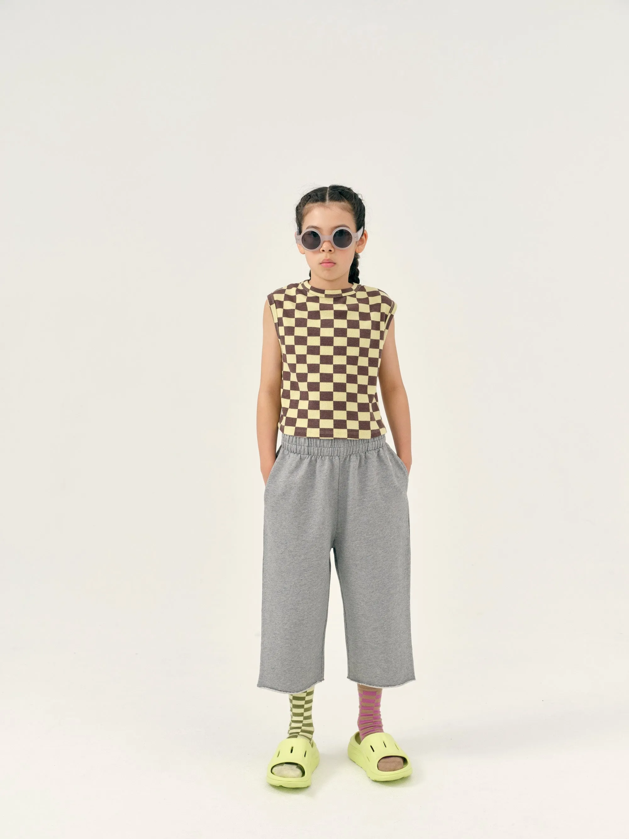 Sweatpants Cut Off Grey Melange