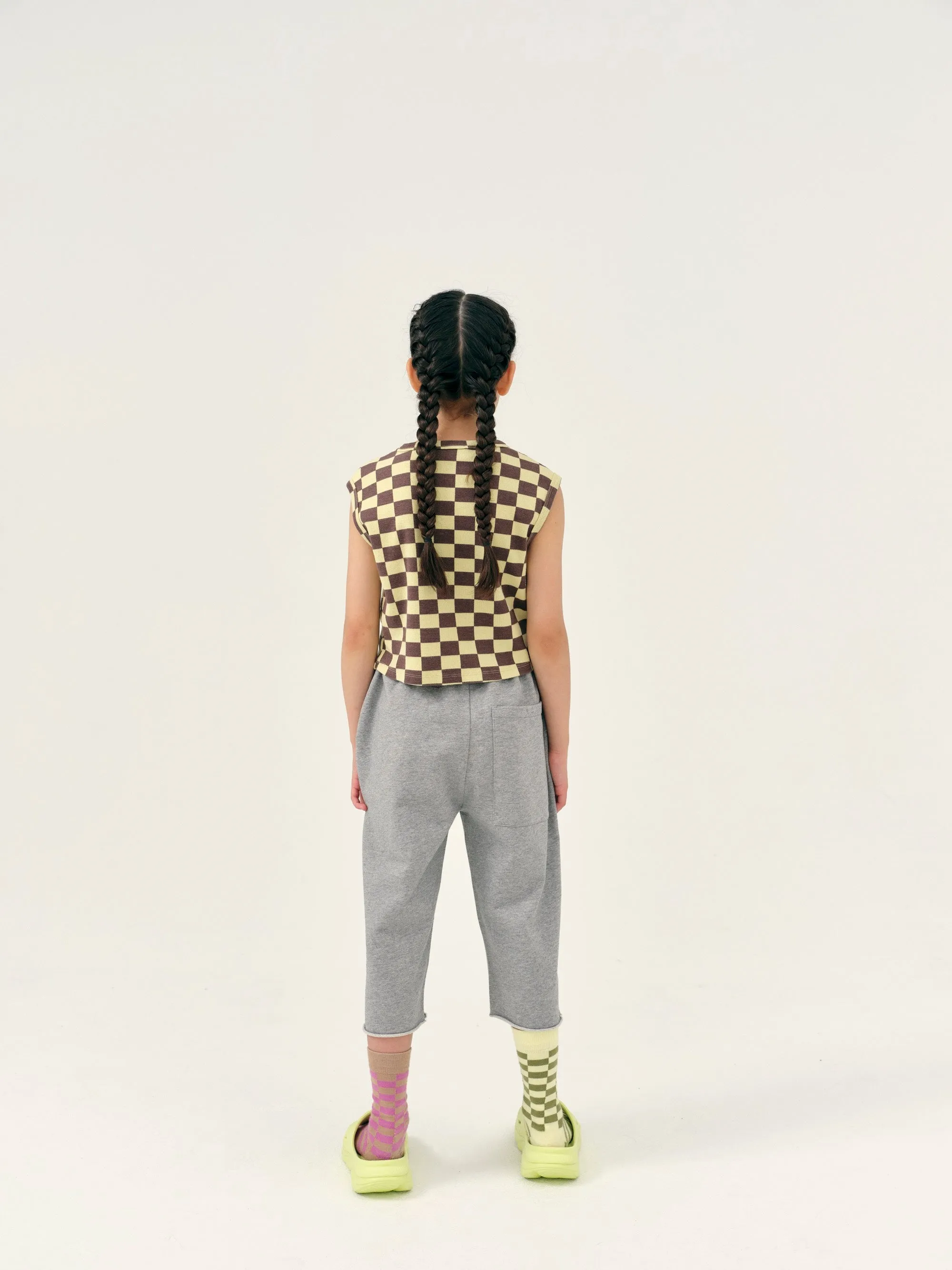 Sweatpants Cut Off Grey Melange