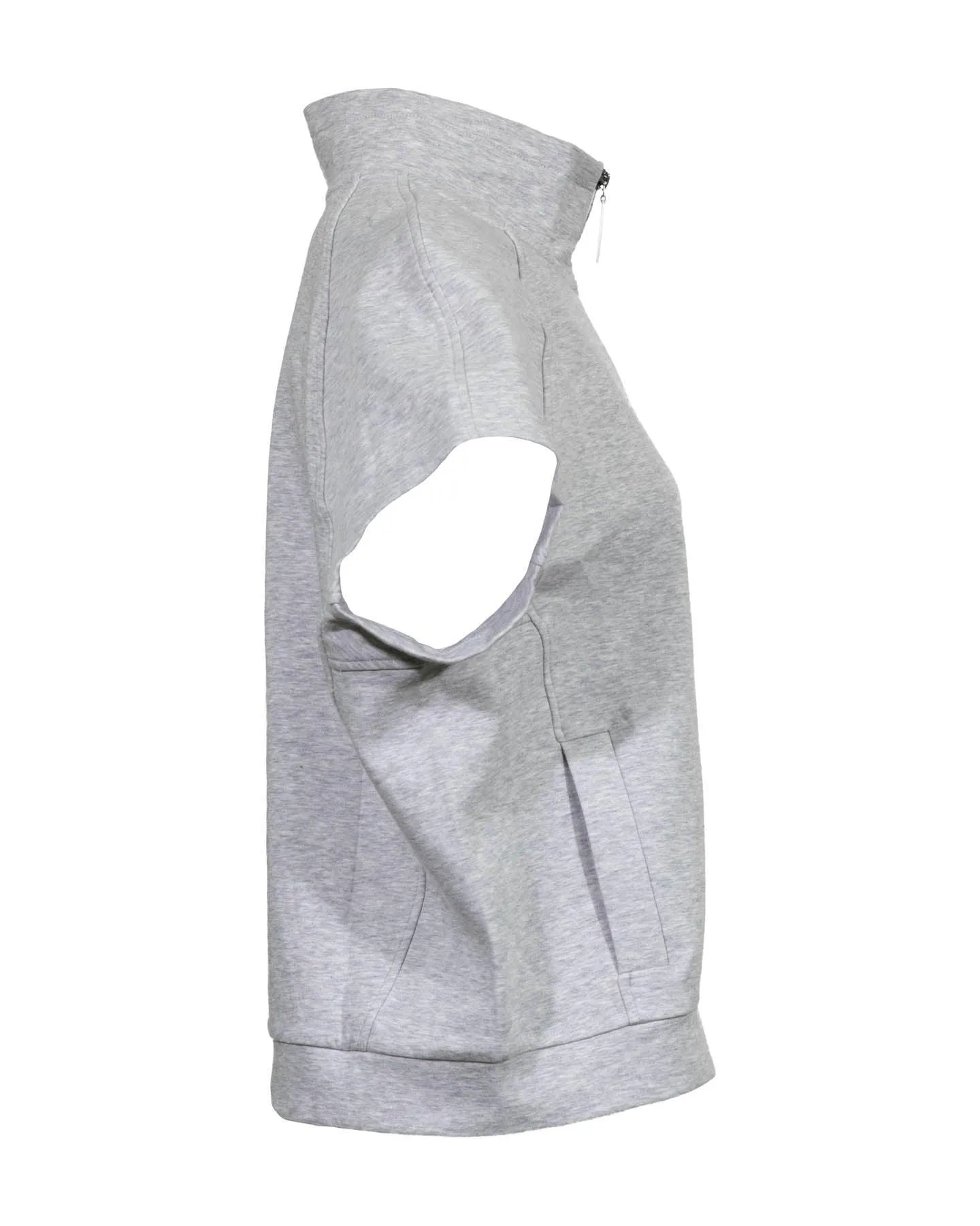 Terry Zip Cap Sleeve Jacket