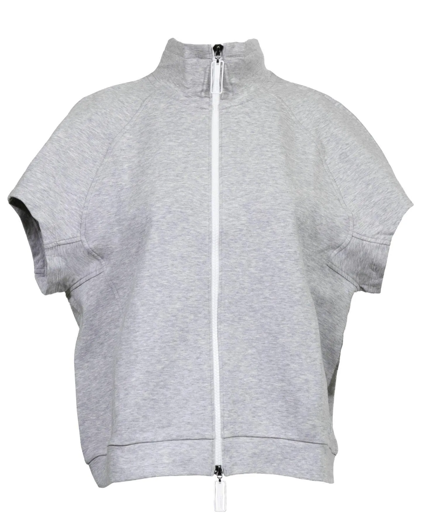 Terry Zip Cap Sleeve Jacket