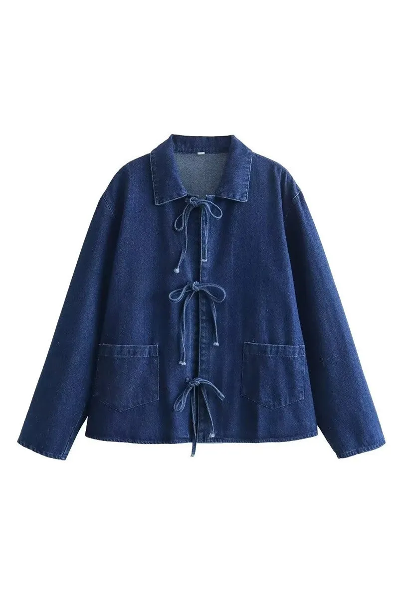 Tied Together Denim Shacket
