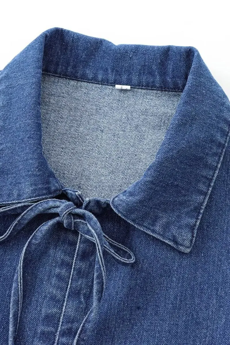 Tied Together Denim Shacket