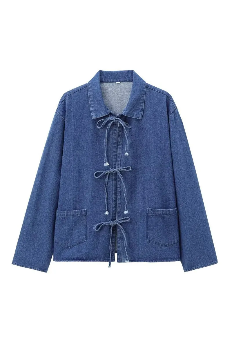Tied Together Denim Shacket