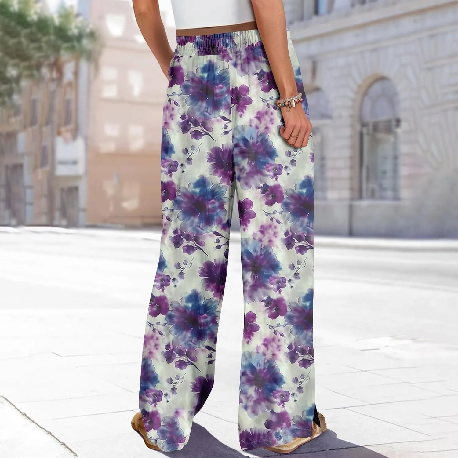 Travel Pants Women Relaxed Fit Baggy 2025 Casual Dressy Palazzo High Waist Trendy Trousers