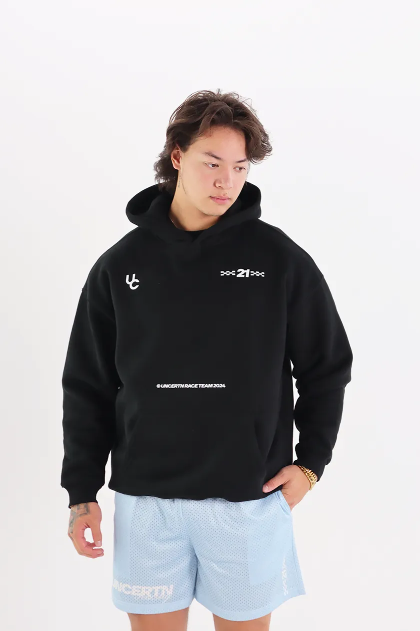 UC013 Racing Team Oversized Hoodie - Black
