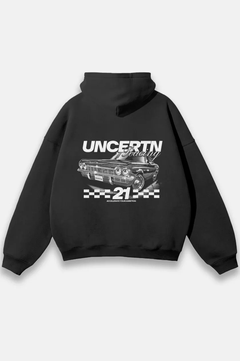 UC013 Racing Team Oversized Hoodie - Black