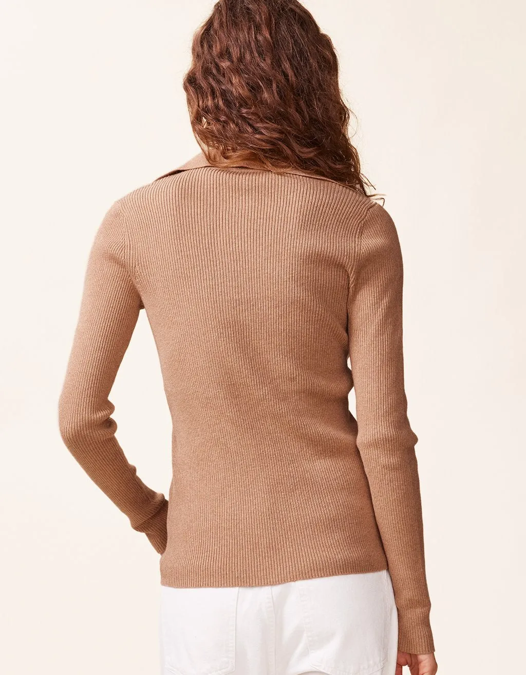 unsubscribed fine gauge polo sweater