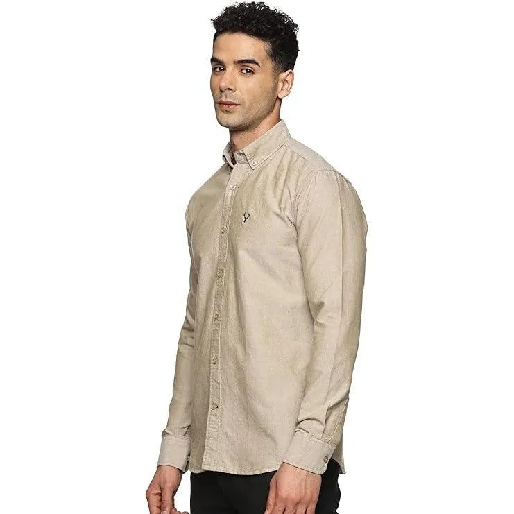 U.S. ELK Boys' and Men's Long Sleeve Button Down Dress Shirts- Khaki