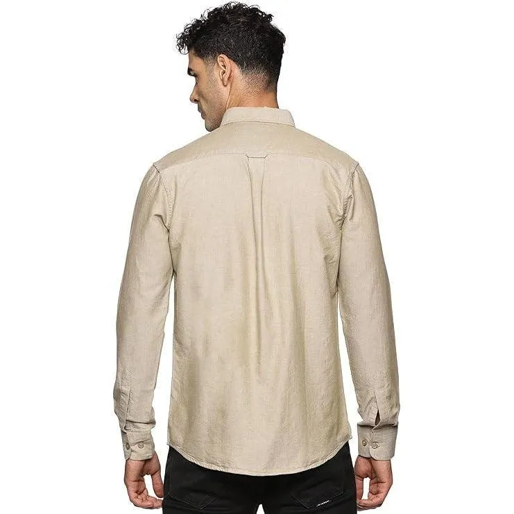 U.S. ELK Boys' and Men's Long Sleeve Button Down Dress Shirts- Khaki