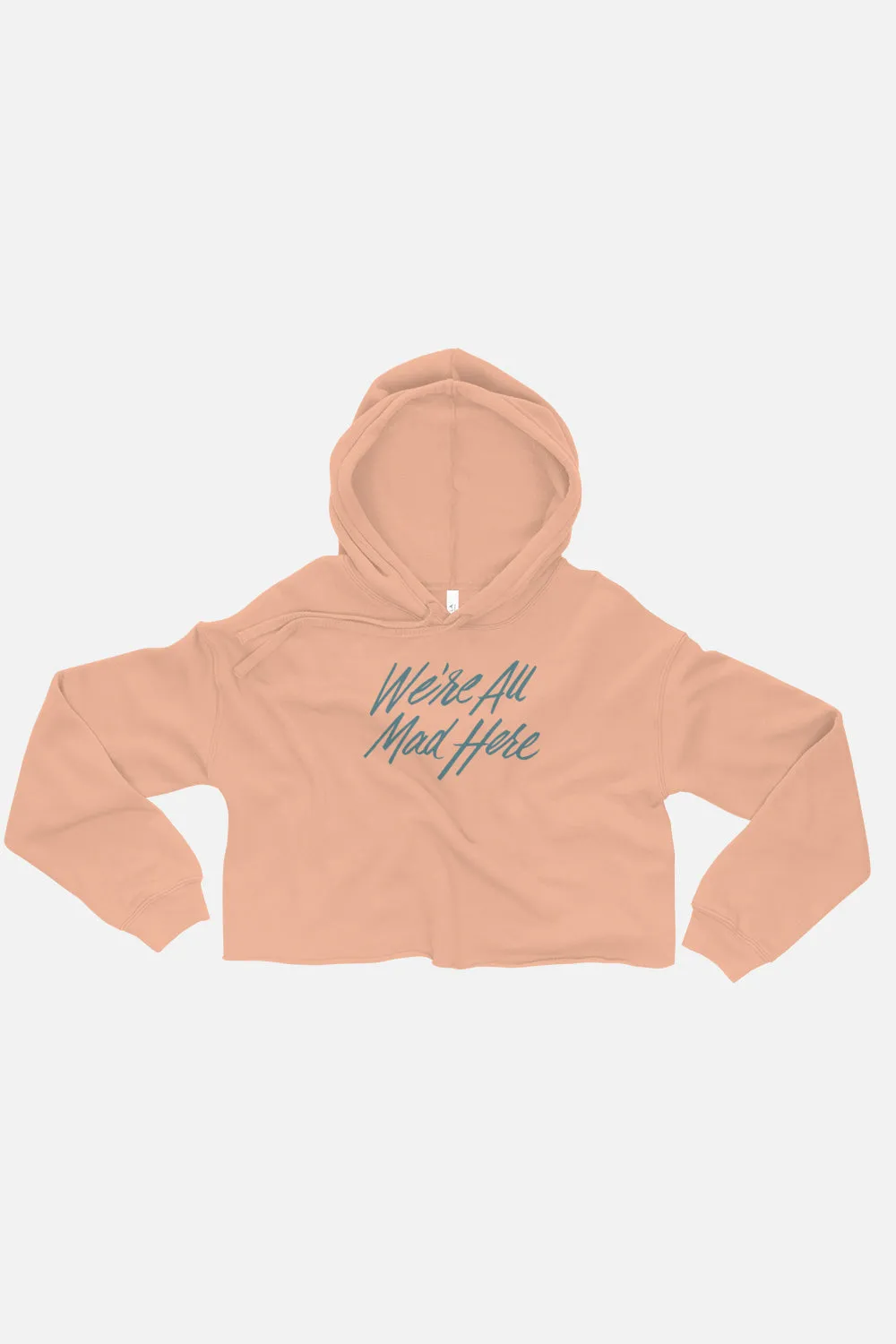 We're All Mad Here Fitted Crop Hoodie | Alice in Wonderland